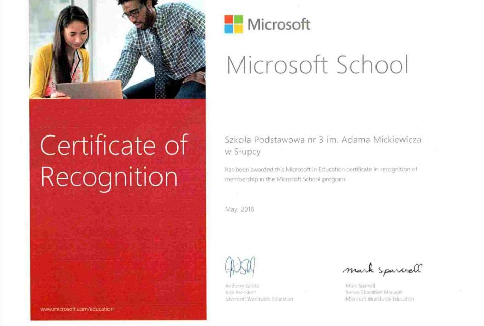 Trójka w wyróżniona w ogólnoświatowym programie Microsoft School!