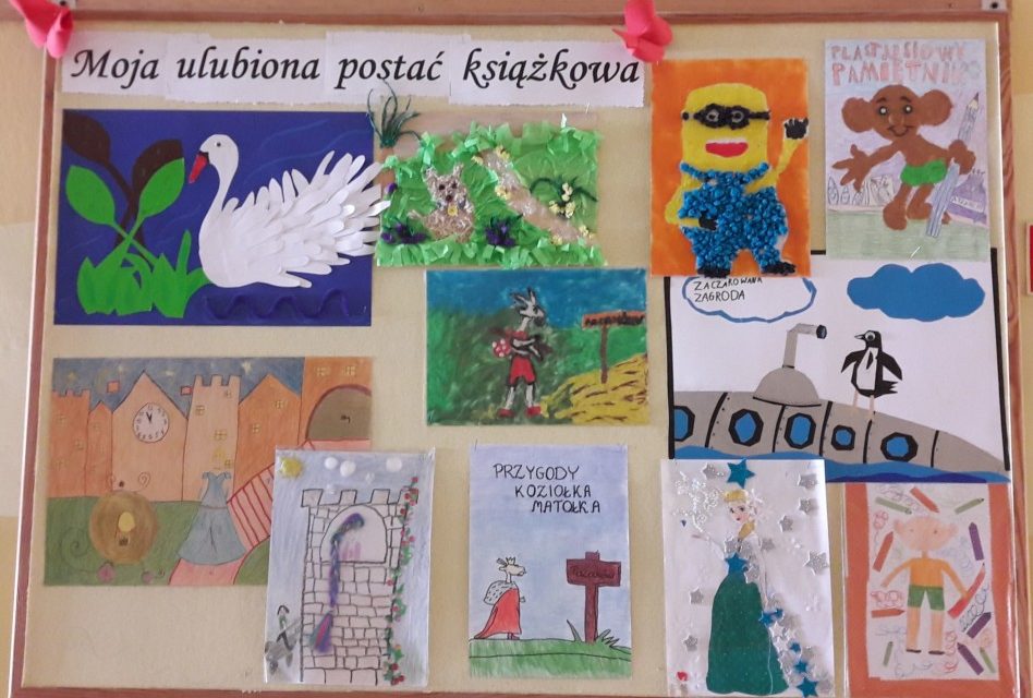 Szkolny konkurs plastyczny „Moja ulubiona postać książkowa” dla uczniów klas 2 i 3