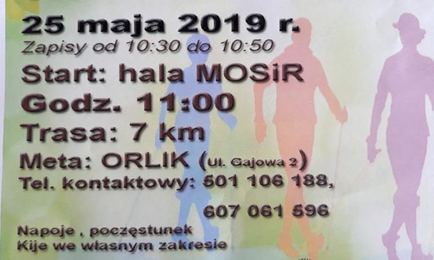 25 maja (sobota) zapraszamy wiosenny marsz Nordic Walking