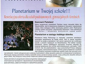 Planetarium w&nbsp;naszej szkole