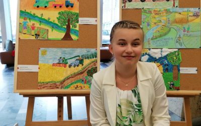 IX Ogólnopolski Konkurs Plastyczny „Bezpiecznie na wsi: maszyna pracuje a dziecko obserwuje”.