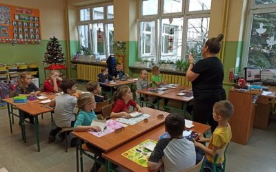 Świąteczna lekcja otwarta w klasie 1c