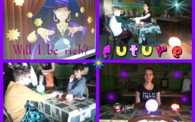 Gramatyka na wesoło, czyli wróżka Nikola i wróżbita Dominik na lekcji angielskiego