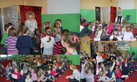 Czytelnicza przygoda pierwszaków w bibliotece