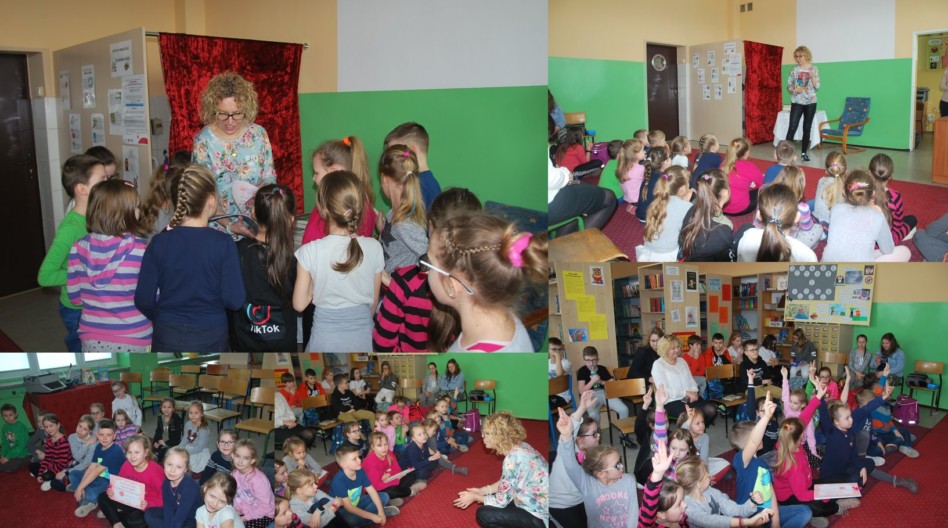 Czytelnicza przygoda pierwszaków w bibliotece