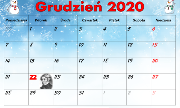 Kartka z kalendarza szkolnego – 22 grudnia 2020r.