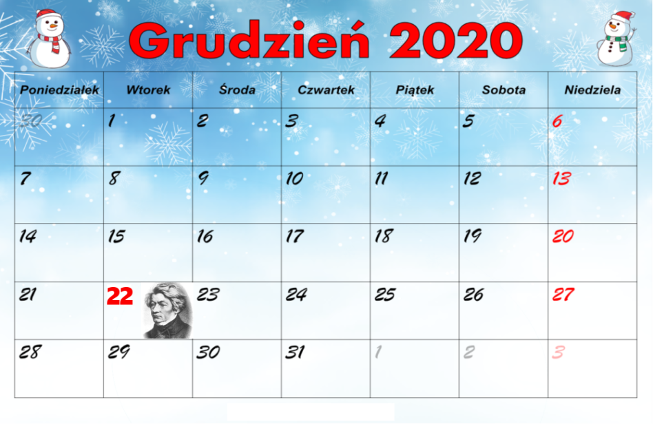 Kartka z kalendarza szkolnego – 22 grudnia 2020r.