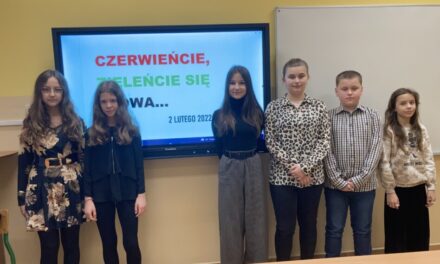 „Czerwieńcie, zieleńcie się słowa”-szkolne eliminacje konkursu recytatorskiego 2022 r.