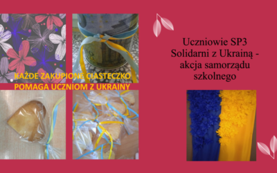 Uczniowie SP3 solidarni z&nbsp;Ukrainą – akcja samorządu szkolnego