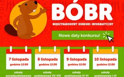 Harmonogram Międzynarodowego Konkursu Informatycznego Bóbr 2022