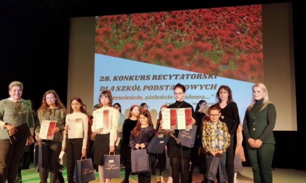 „Czerwieńcie, zieleńcie się słowa”-miejskie eliminacje konkursu recytatorskiego 2023 r.