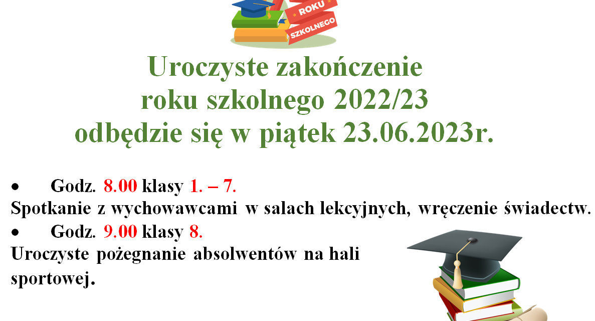 Zakończenie roku szkolnego