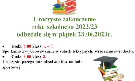 Zakończenie roku szkolnego