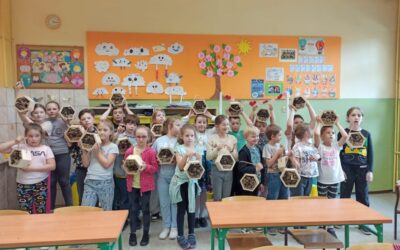 Zuchy z&nbsp;3 GZ „Leśne Ludki” z&nbsp;firmą „Roby Wood lokalnie”wykonały domki dla owadów