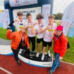 Podium chłopców w sztafecie 4×100 m