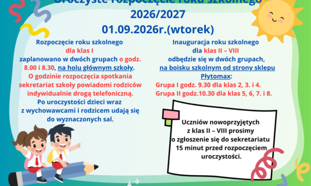 Uroczyste rozpoczęcie roku szkolnego 2026/2027